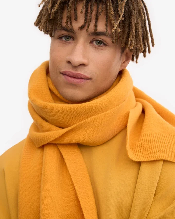 Bufanda de lana merino - Amarillo quemado