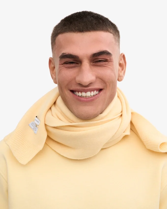 Bufanda de lana merino - Amarillo suave