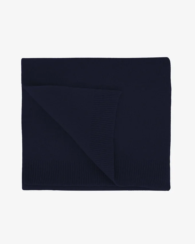 Bufanda de lana merino - Azul marino