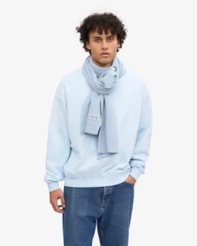 Bufanda de lana merino – Azul polar