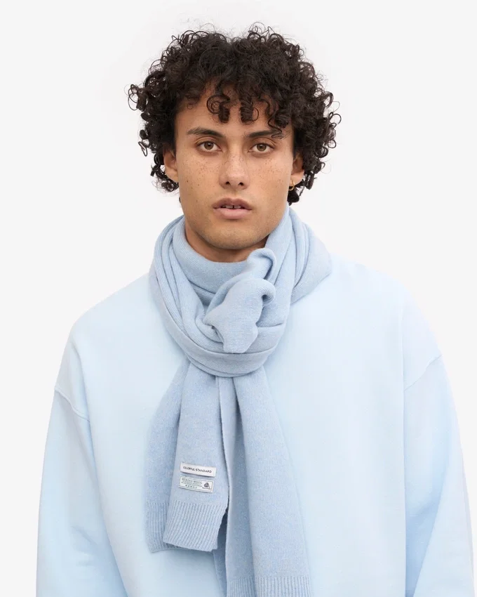 Bufanda de lana merino - Azul polar