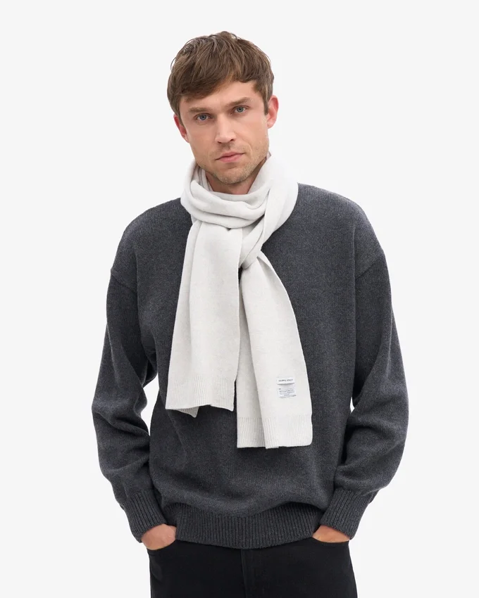 Bufanda de lana merino - Mezcla de nieve