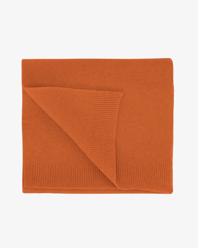 Bufanda de lana merino - Naranja quemado