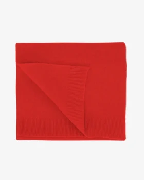 Bufanda de lana merino - Rojo mandarina