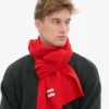Bufanda de lana merino - Rojo mandarina