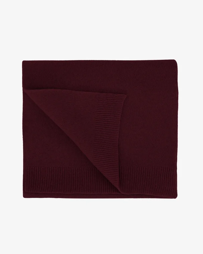 Bufanda de lana merino - Rojo sangre de buey