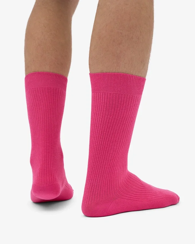 Calcetines Classic Organic de algodón orgánico - Rosa chicle