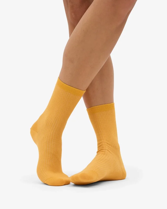 Calcetines Classic Organic para mujer - Amarillo quemado