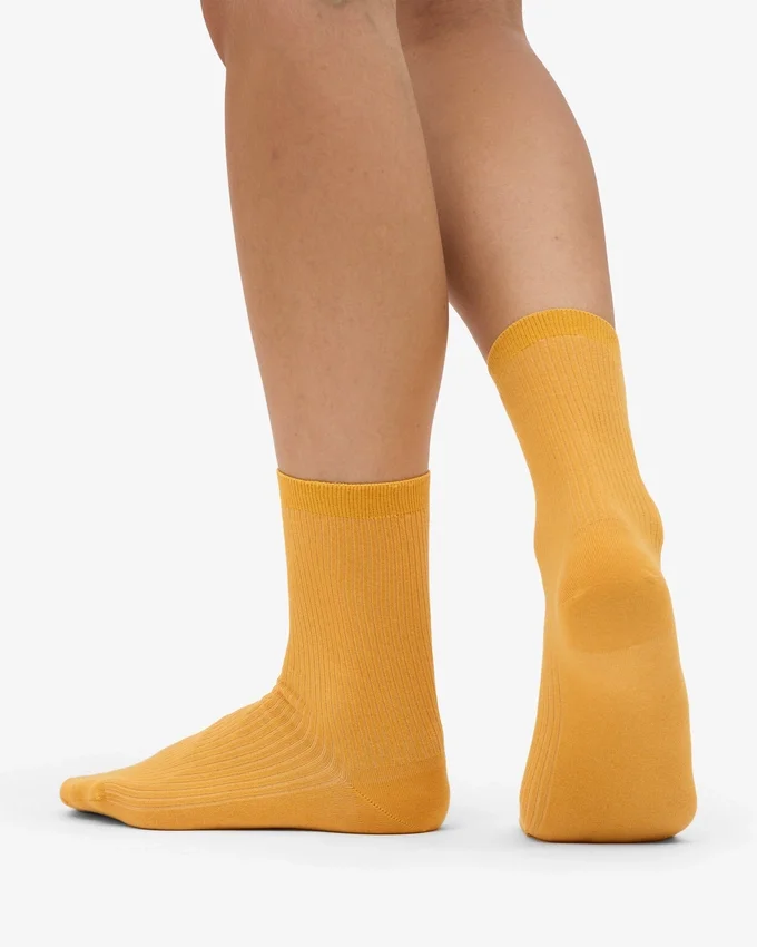 Calcetines Classic Organic para mujer - Amarillo quemado