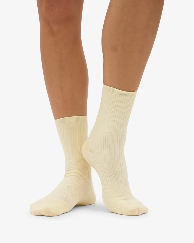 Calcetines Classic Organic para mujer - Amarillo suave