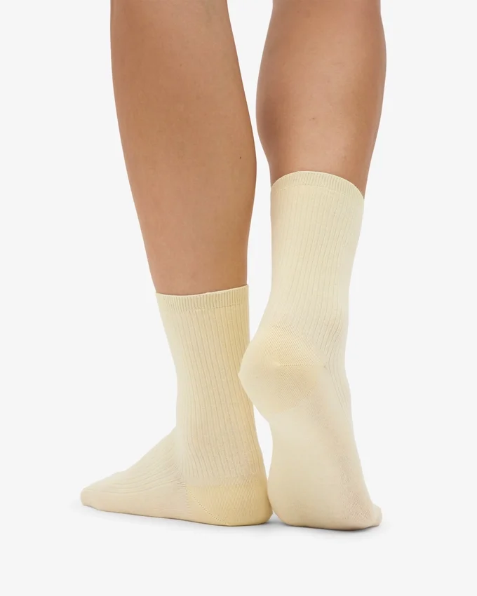 Calcetines Classic Organic para mujer - Amarillo suave