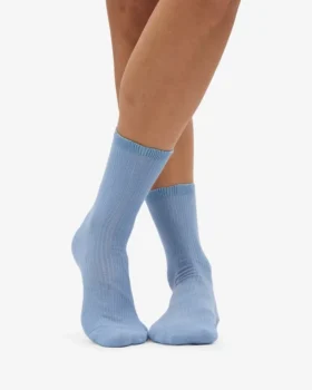 Calcetines Classic Organic para mujer – Azul acero