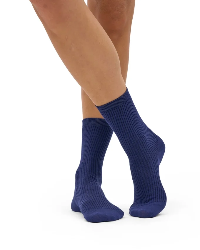 Calcetines Classic Organic para mujer - Azul marino