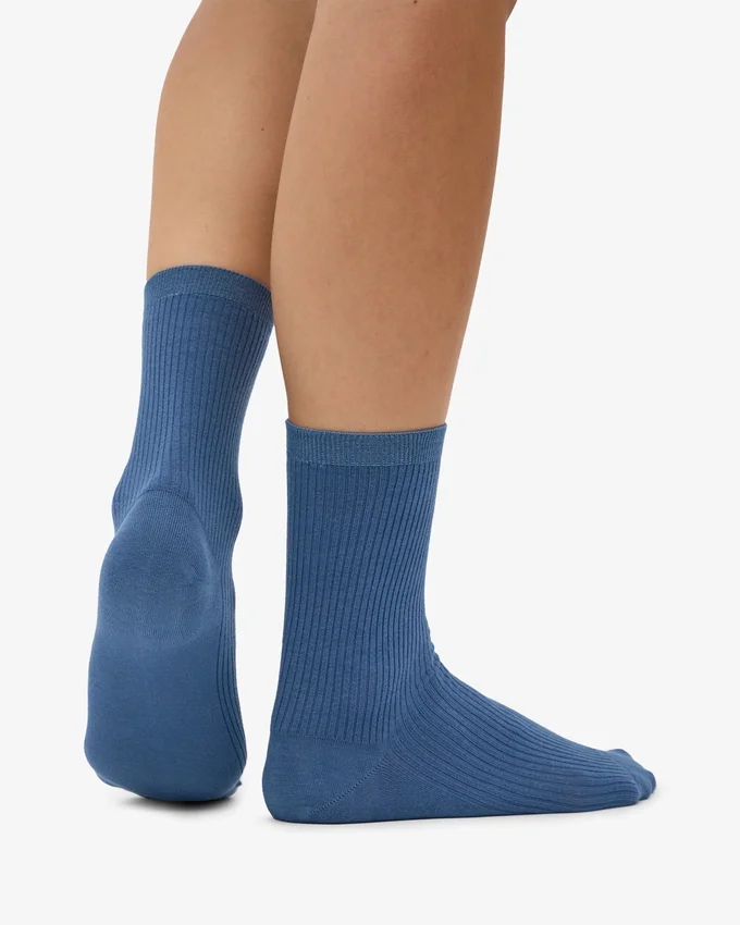 Calcetines Classic Organic para mujer - Azul petróleo