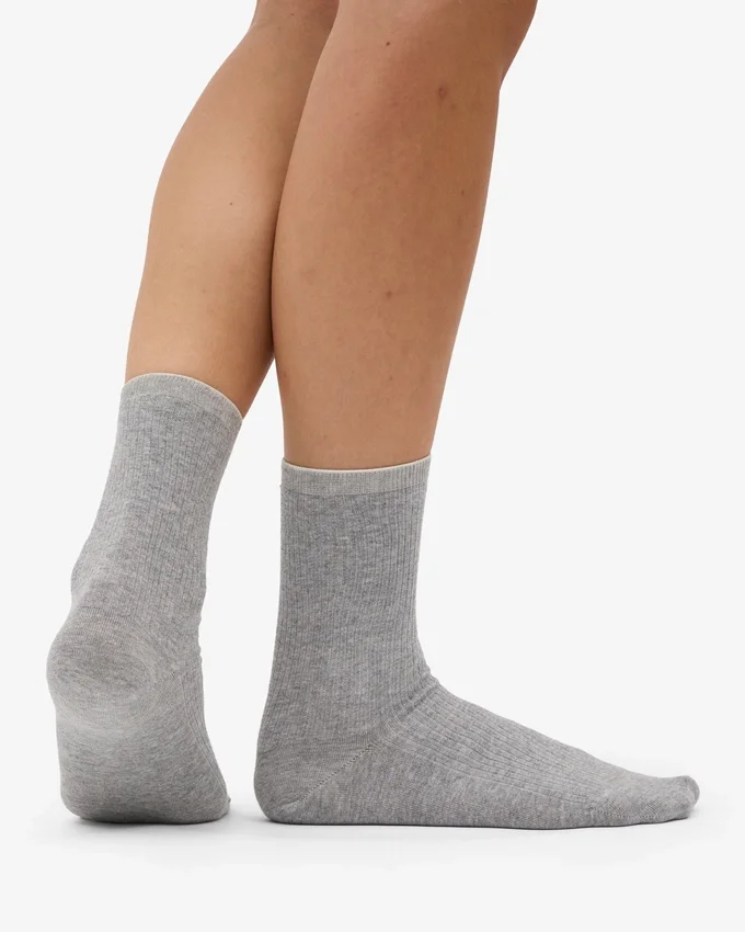 Calcetines Classic Organic para mujer - Gris jaspeado