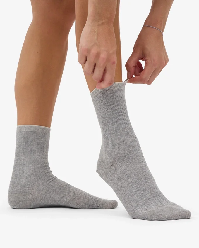 Calcetines Classic Organic para mujer - Gris jaspeado