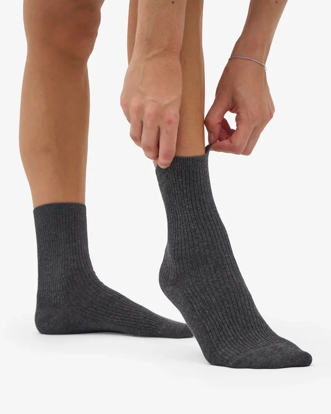 Calcetines Classic Organic para mujer - Gris lava