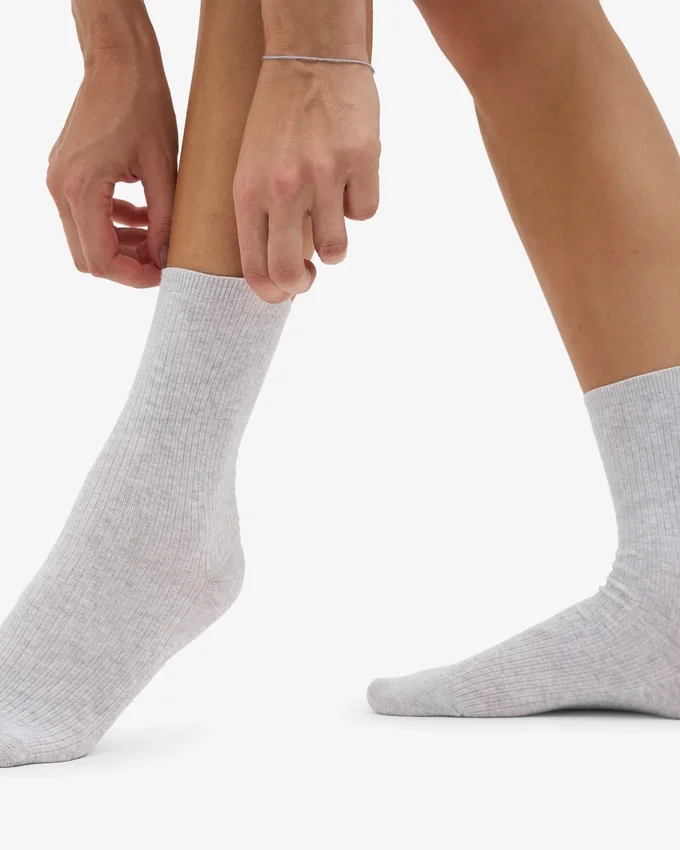 Calcetines Classic Organic para mujer - Mezcla de nieve