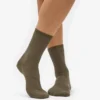 Calcetines Classic Organic para mujer - Oliva polvoriento