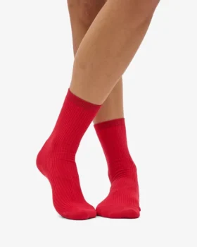 Calcetines Classic Organic para mujer – Rojo escarlata