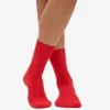 Calcetines Classic Organic para mujer - Rojo mandarina