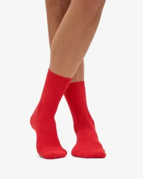 Calcetines Classic Organic para mujer – Rojo mandarina