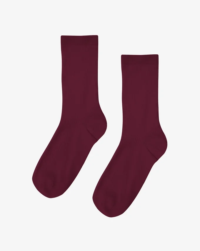 Calcetines Classic Organic para mujer - Rojo sangre