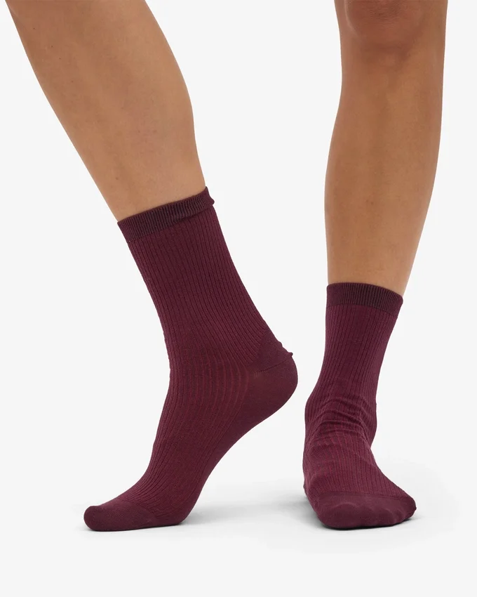 Calcetines Classic Organic para mujer - Rojo sangre
