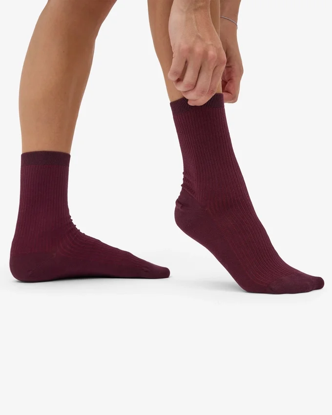Calcetines Classic Organic para mujer - Rojo sangre