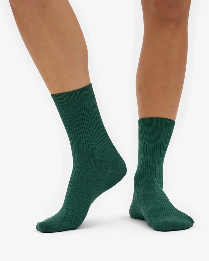 Calcetines Classic Organic para mujer - Verde esmeralda