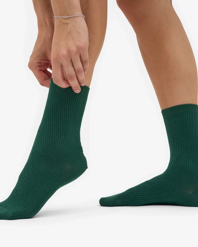Calcetines Classic Organic para mujer - Verde esmeralda