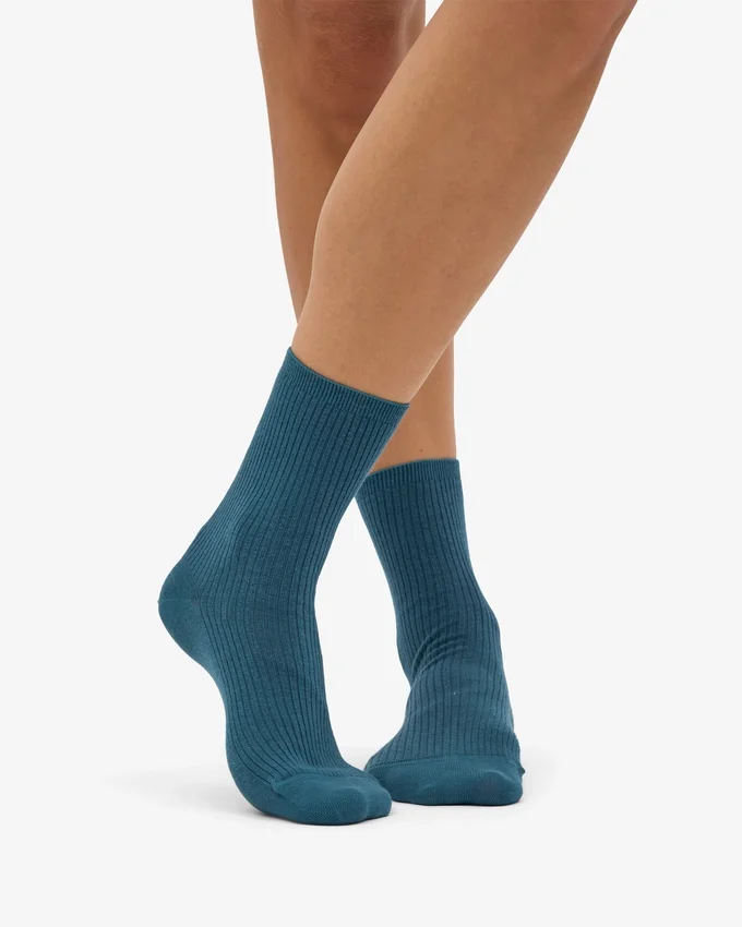 Calcetines Classic Organic para mujer - Verde océano