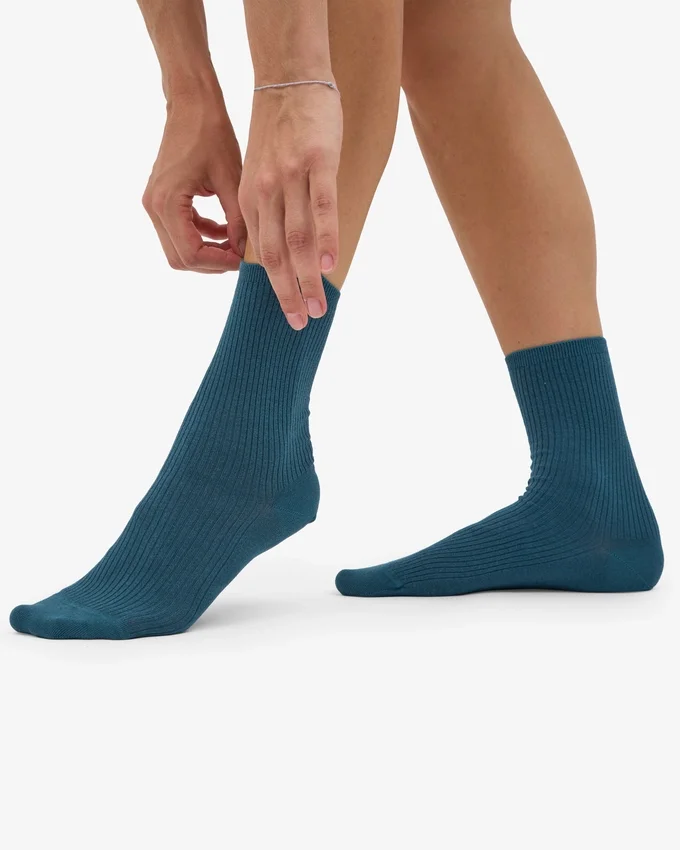 Calcetines Classic Organic para mujer - Verde océano