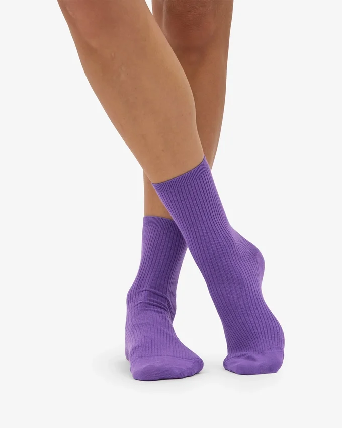 Calcetines Classic Organic para mujer - Violeta ultravioleta
