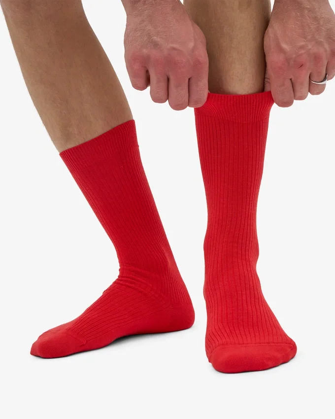 Calcetines Classic Organic - Rojo mandarina
