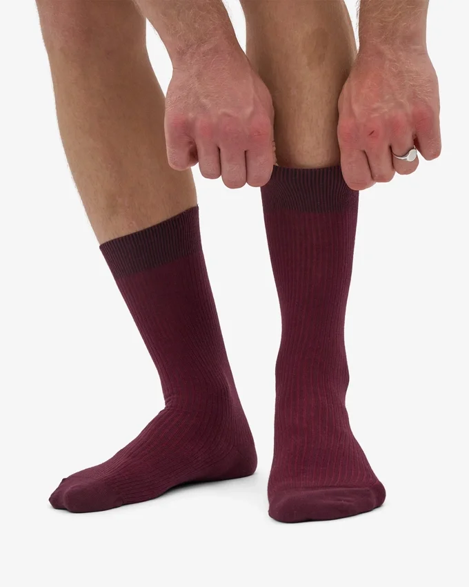 Calcetines Classic Organic - Rojo sangre