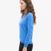 Calcetines clásicos de lana merino para mujer - Azul Pacífico