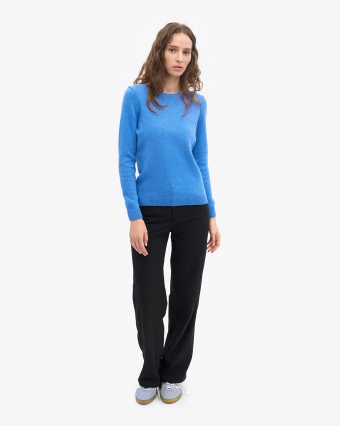 Calcetines clásicos de lana merino para mujer - Azul Pacífico