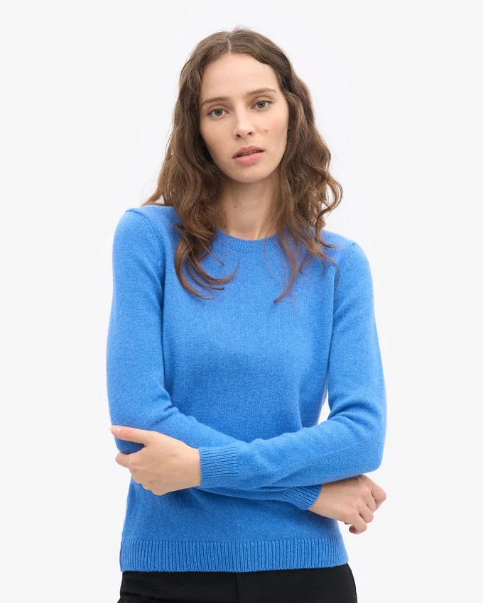Calcetines clásicos de lana merino para mujer - Azul Pacífico