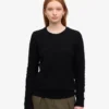 Calcetines clásicos de lana merino para mujer - Negro intenso