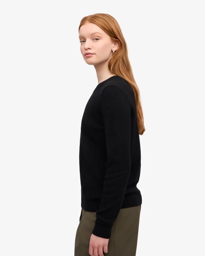 Calcetines clásicos de lana merino para mujer - Negro intenso