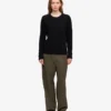 Calcetines clásicos de lana merino para mujer - Negro intenso