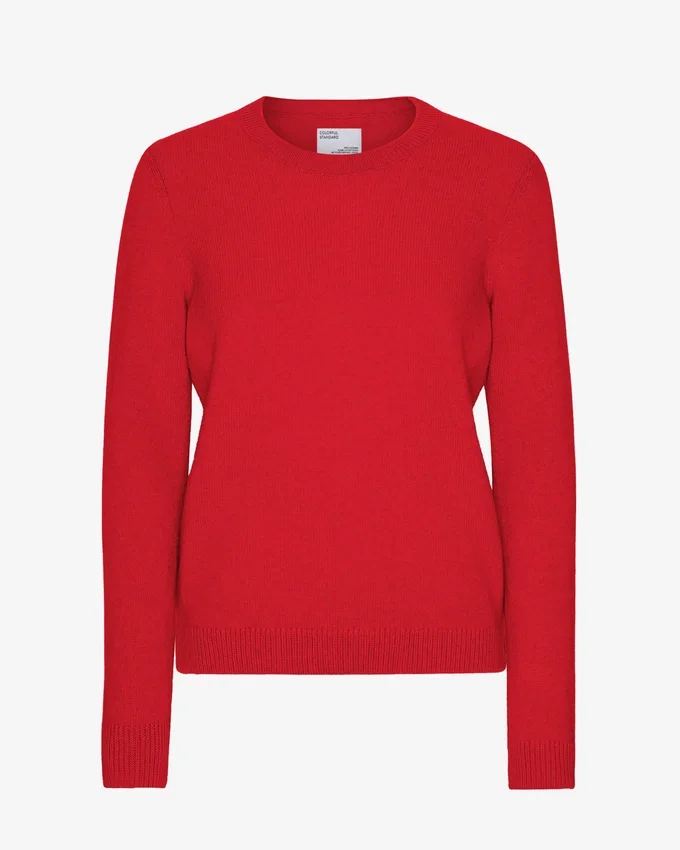 Calcetines clásicos de lana merino para mujer - Rojo escarlata