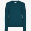 Calcetines clásicos de lana merino para mujer - Verde océano