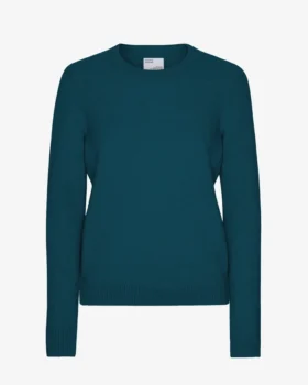 Calcetines clásicos de lana merino para mujer - Verde océano