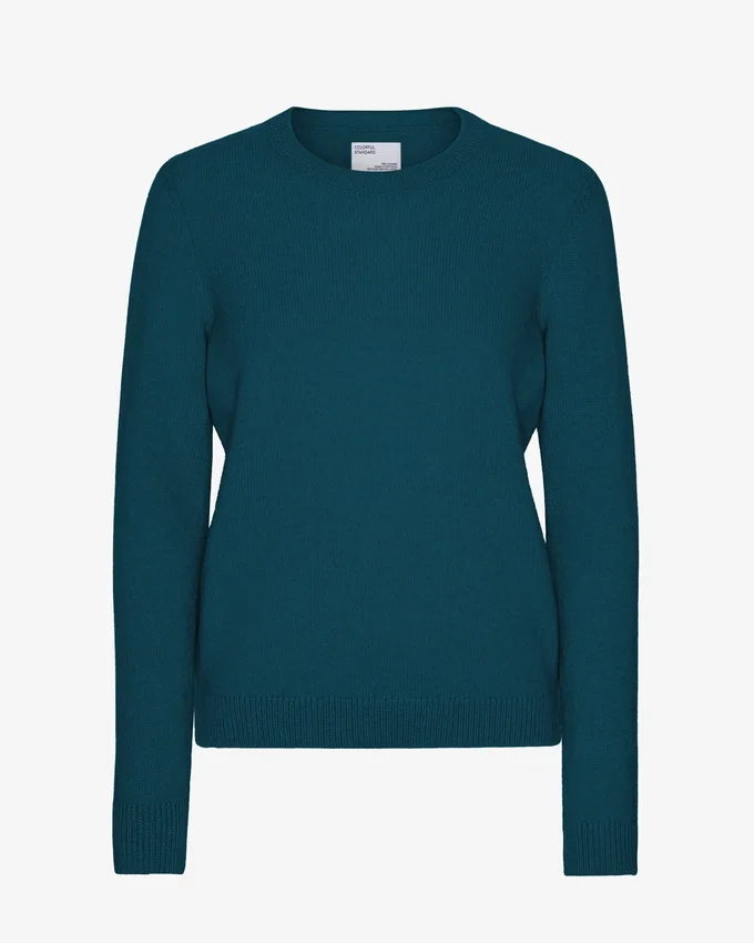 Calcetines clásicos de lana merino para mujer - Verde océano