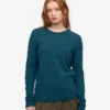 Calcetines clásicos de lana merino para mujer - Verde océano