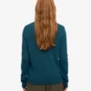 Calcetines clásicos de lana merino para mujer - Verde océano