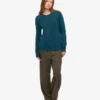 Calcetines clásicos de lana merino para mujer - Verde océano