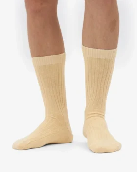 Calcetines de mezcla de lana merino – Amarillo suave